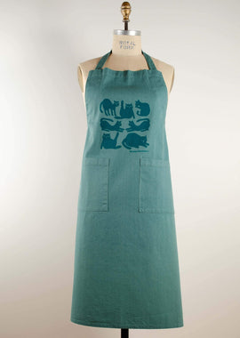 Kei & Molly Stonewashed Apron: Cats