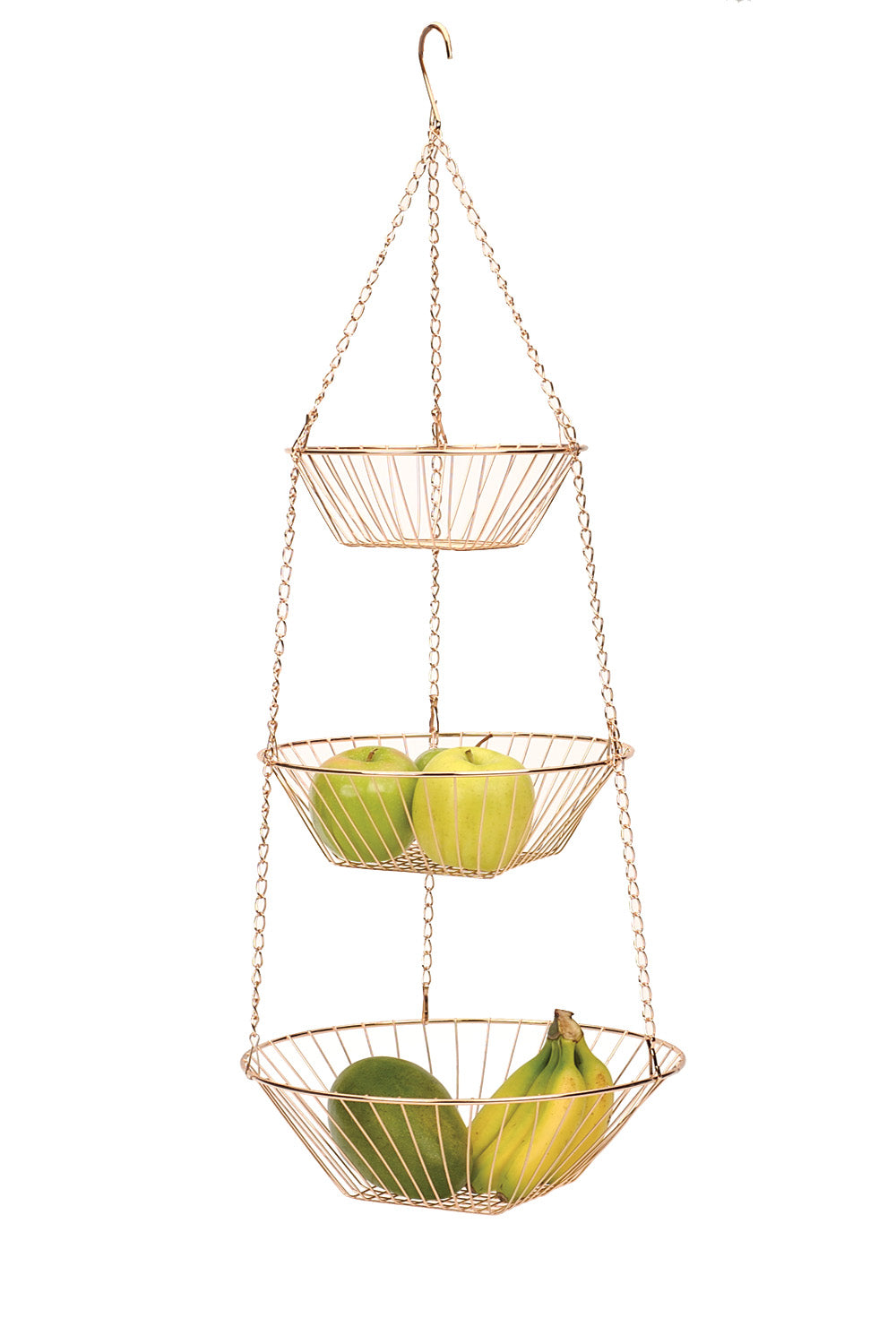 Hanging 3-Tier Basket, Copper