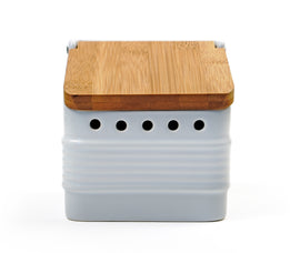 Stoneware Garlic Keeper - White