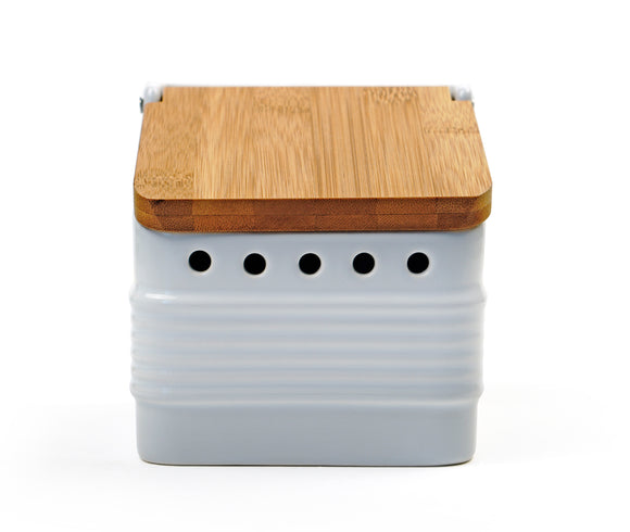 Stoneware Garlic Keeper - White