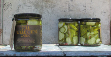 Copper Pot & Wooden Spoon Dill Pickle Chips - Garlic