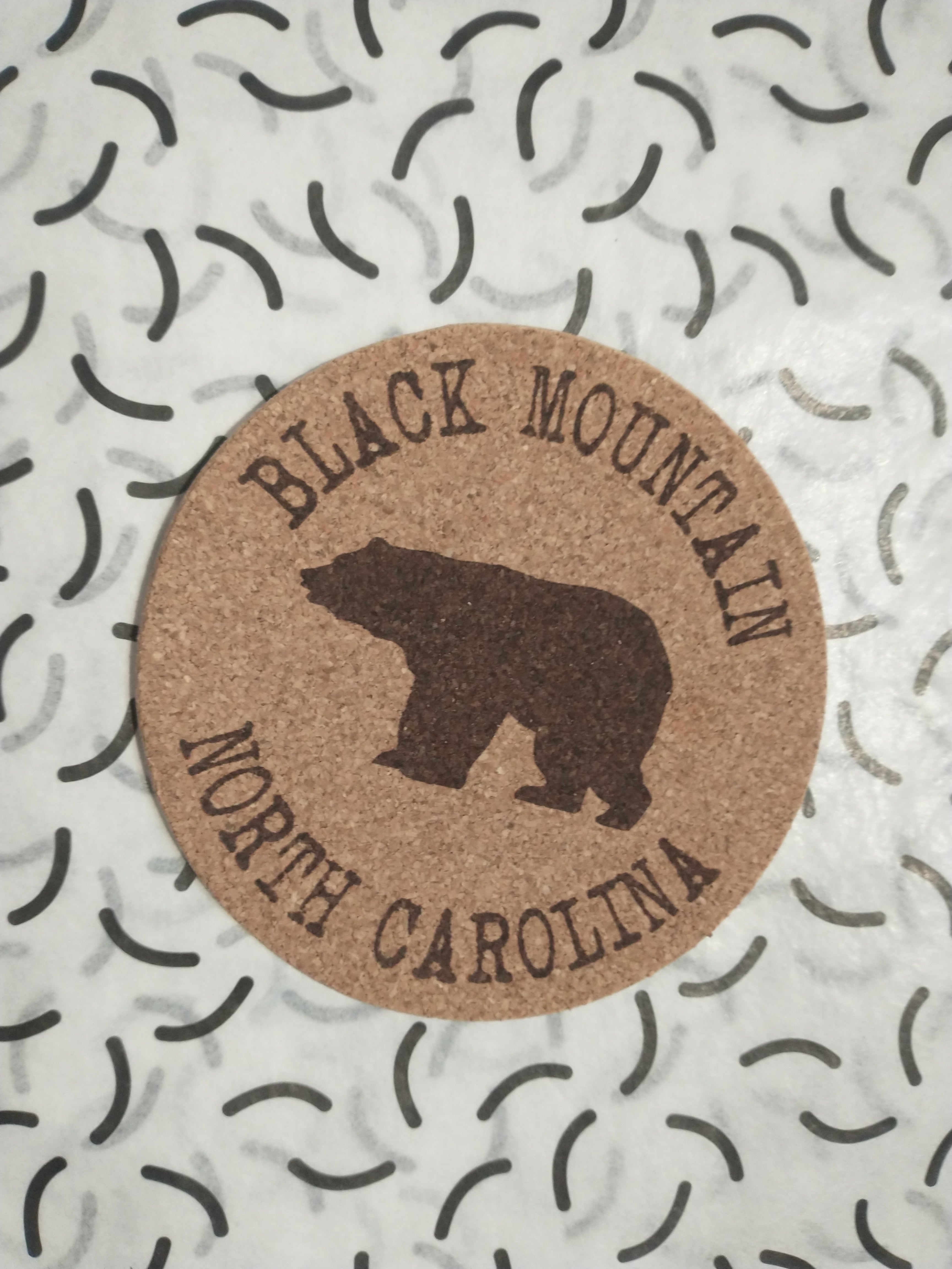 Black Mountain Cork Coaster