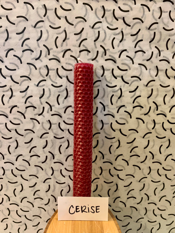 Hand Rolled Beeswax Taper Candles, Sold Individually