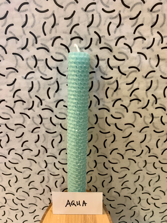 Hand Rolled Beeswax Taper Candles, Sold Individually