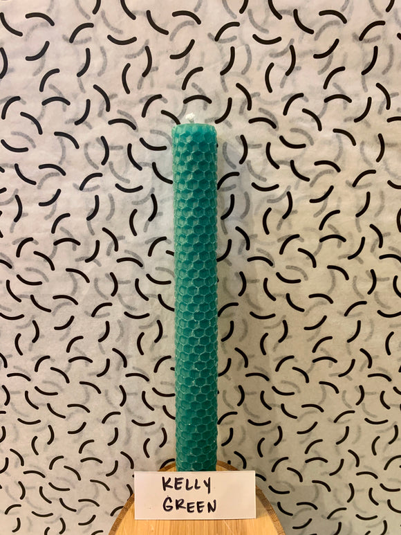 Hand Rolled Beeswax Taper Candles, Sold Individually