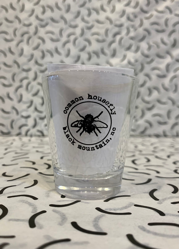 Shot Glass w/Housefly Logo
