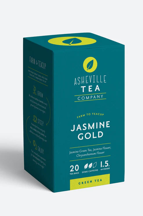 Asheville Tea Jasmine Gold Tea Box, 20 tea bags