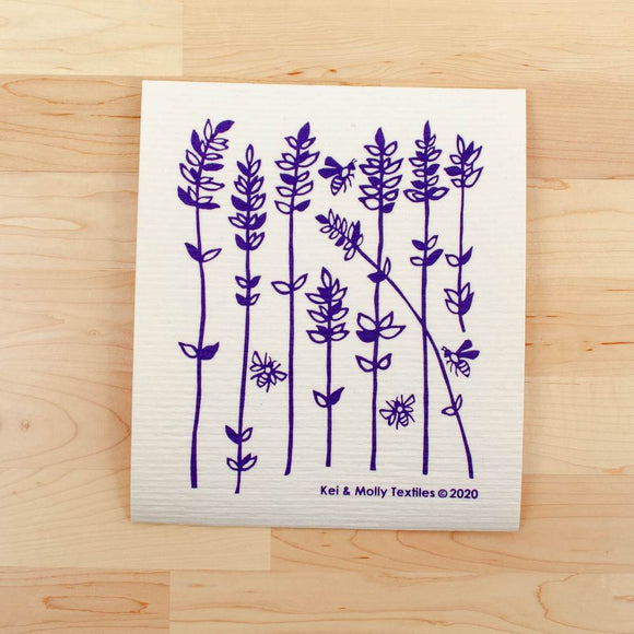 Sponge Cloth: Lavender Sprigs