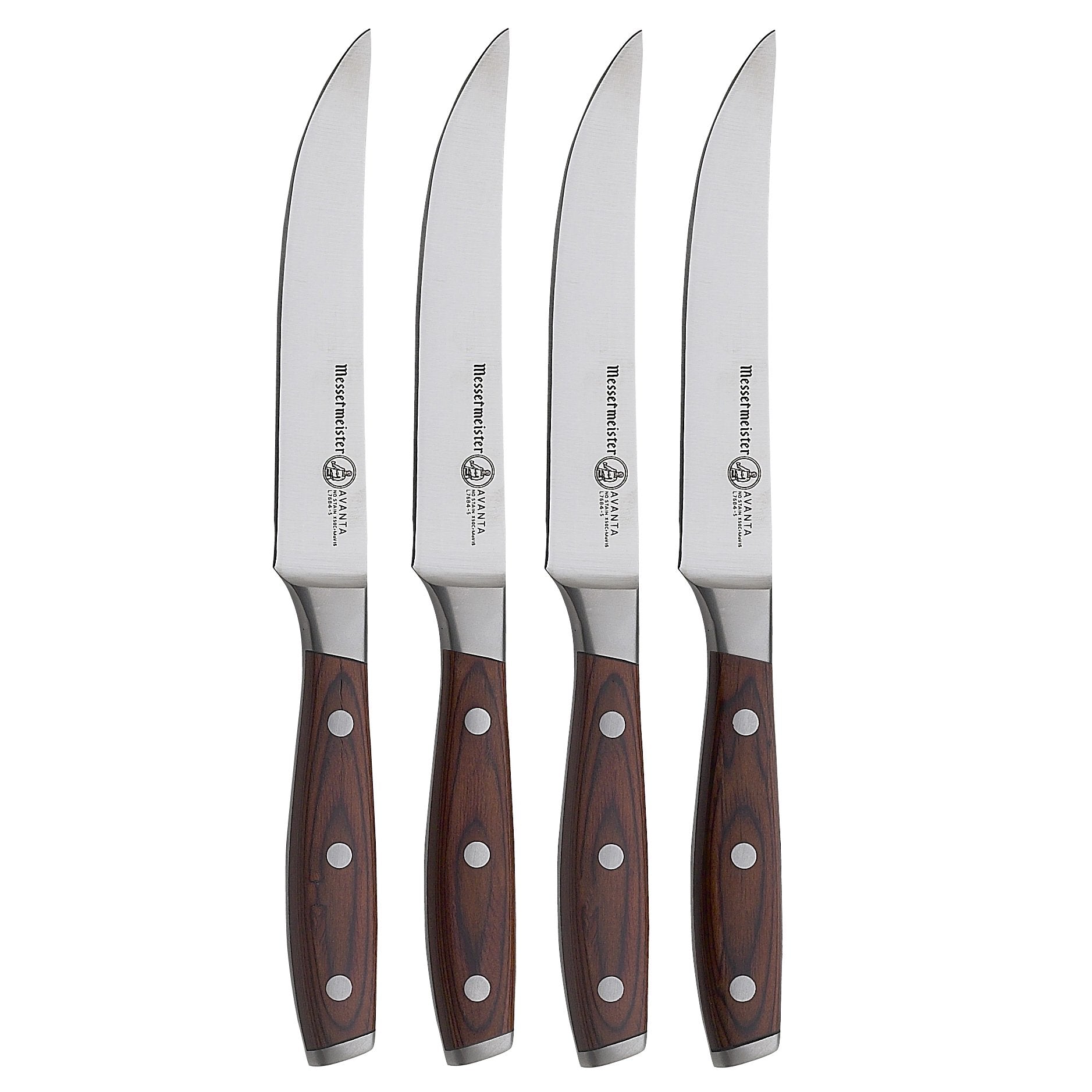 Avanta Fine Edge Steak Knife Set, Pakkawood Handle, 4 Pc. set, Gift Boxed