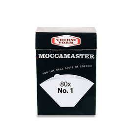 Moccamaster #1 White Paper Coffee Filters, Box of 80