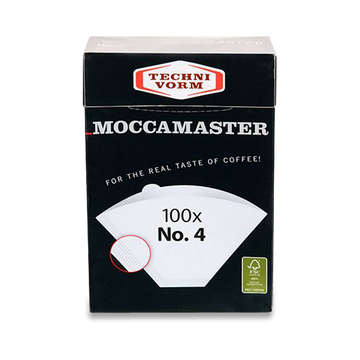 Moccamaster #4 White Paper Coffee Filters, Box of 100