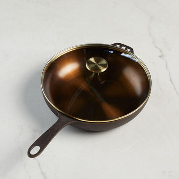 Smithey NO. 11 Deep Skillet w/Glass Lid