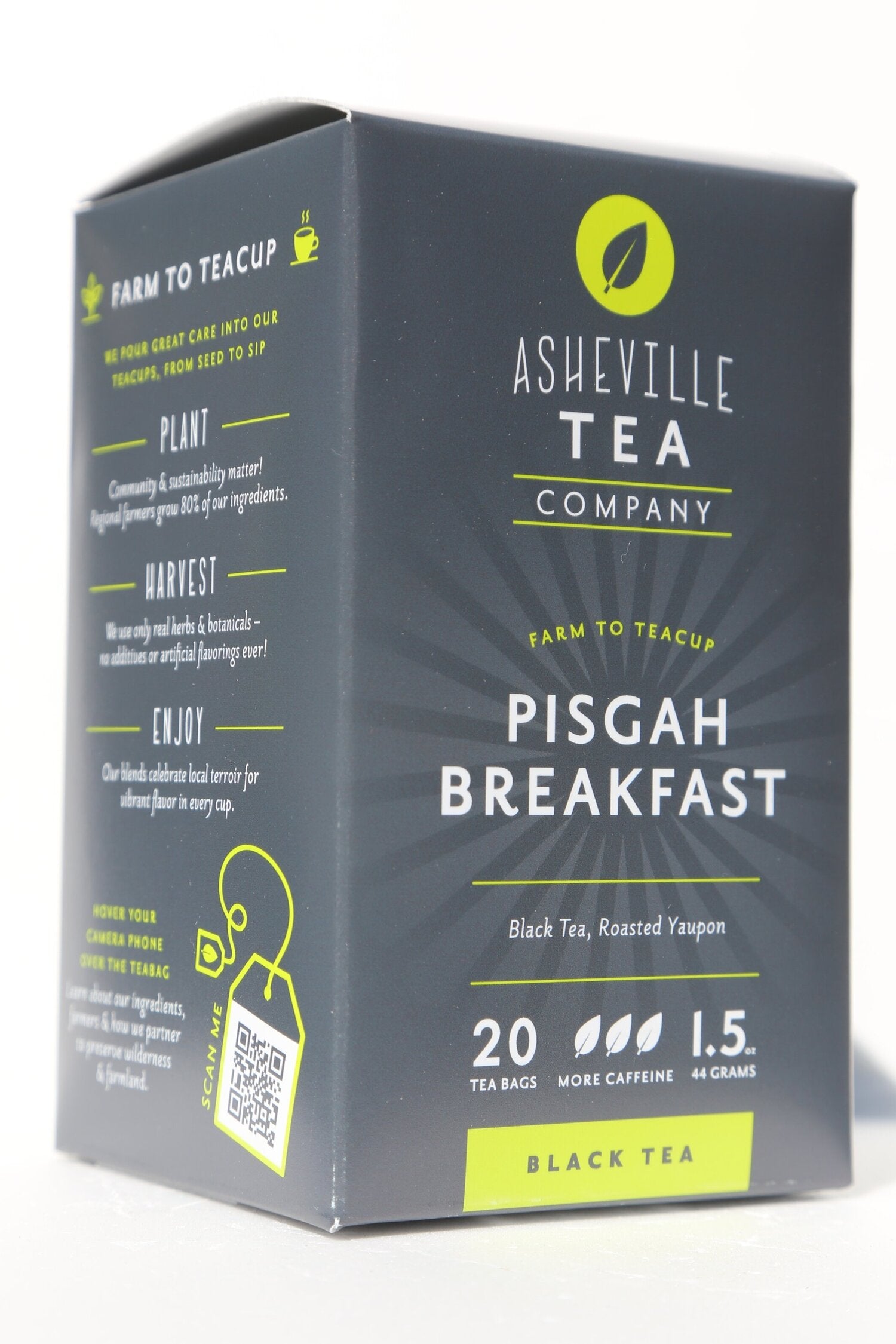 Asheville Tea Pisgah Breakfast Tea Box, 20 tea bags