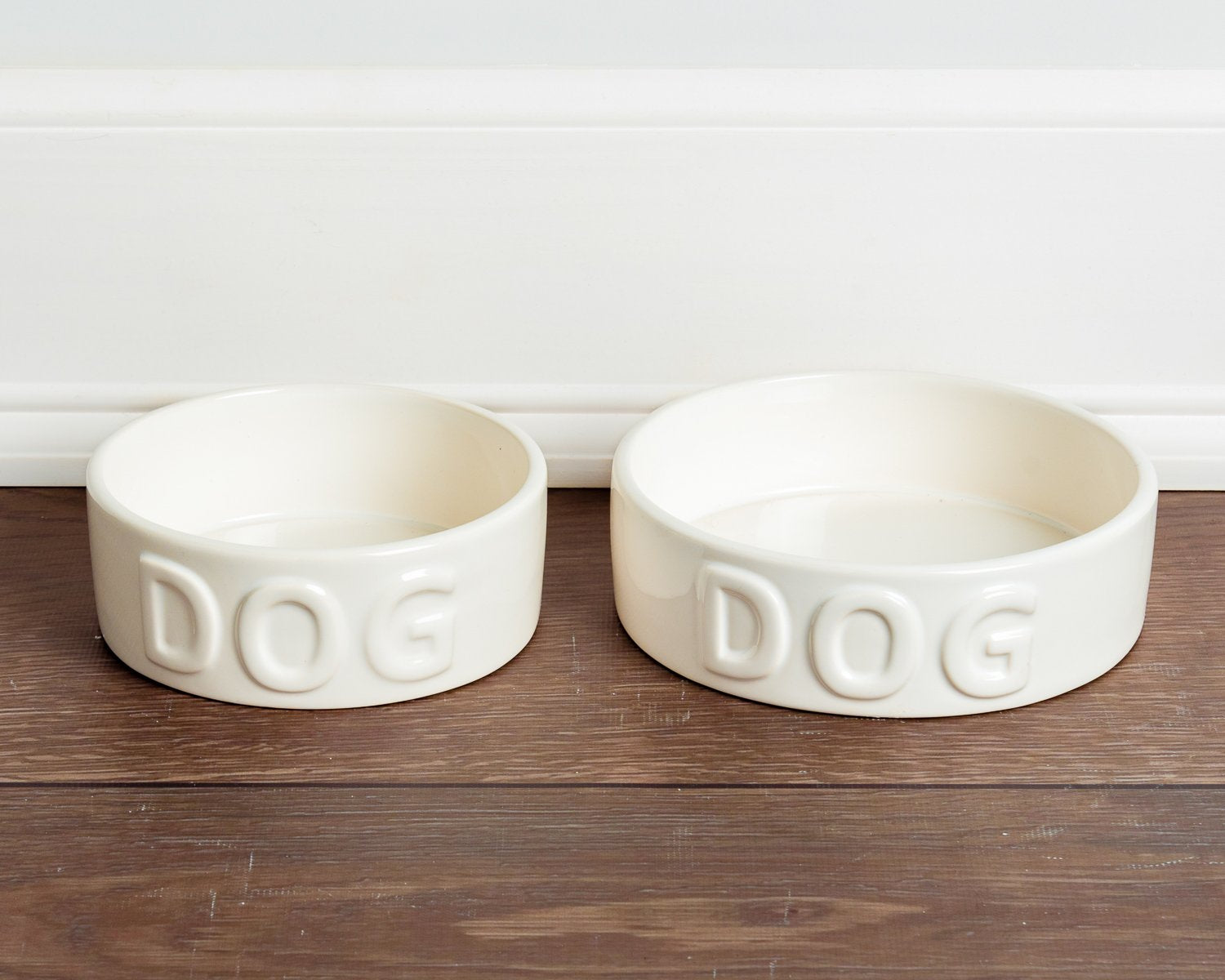 Park Life Designs Classic Dog Pet Bowl, Medium White