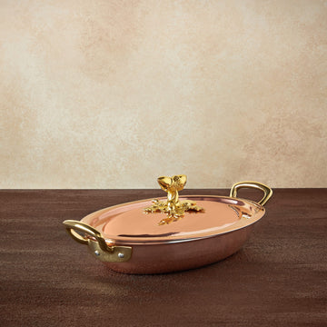Ruffoni Historia Decor Oval Low Covered Roaster, 10"