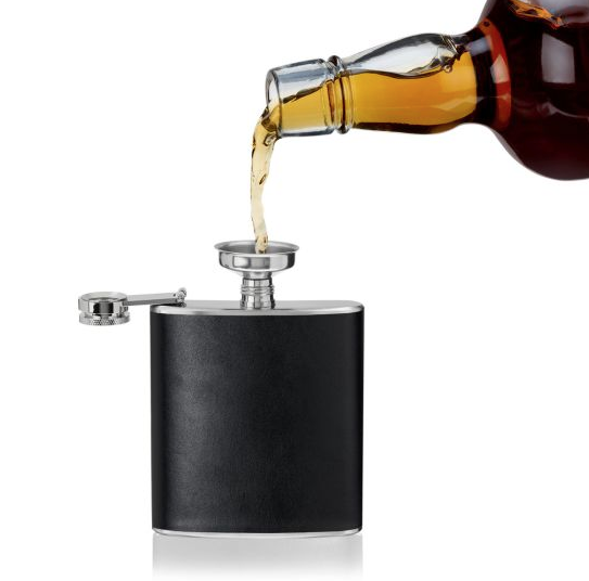 True Brands Monte Carlo™ 6 oz Faux Leather Flask