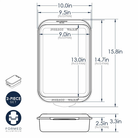 Nordicware Naturals Classic Metal Covered Baking Pan