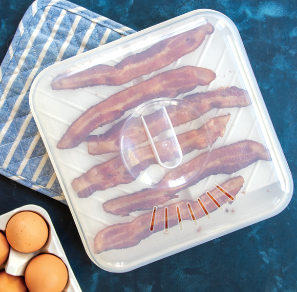 Nordicware Medium Slanted Bacon Tray with Lid