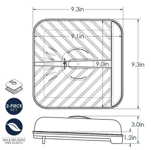 Nordicware Medium Slanted Bacon Tray with Lid