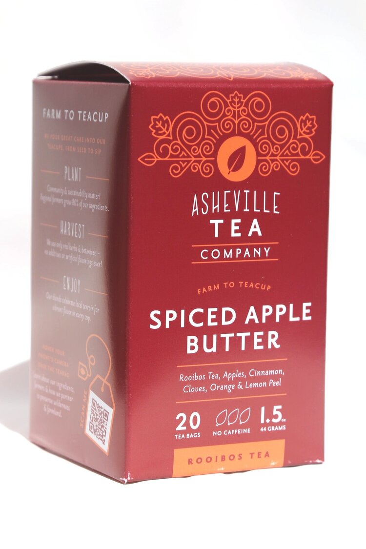 Asheville Tea Spiced Apple Butter Tea Box, 20 tea bags