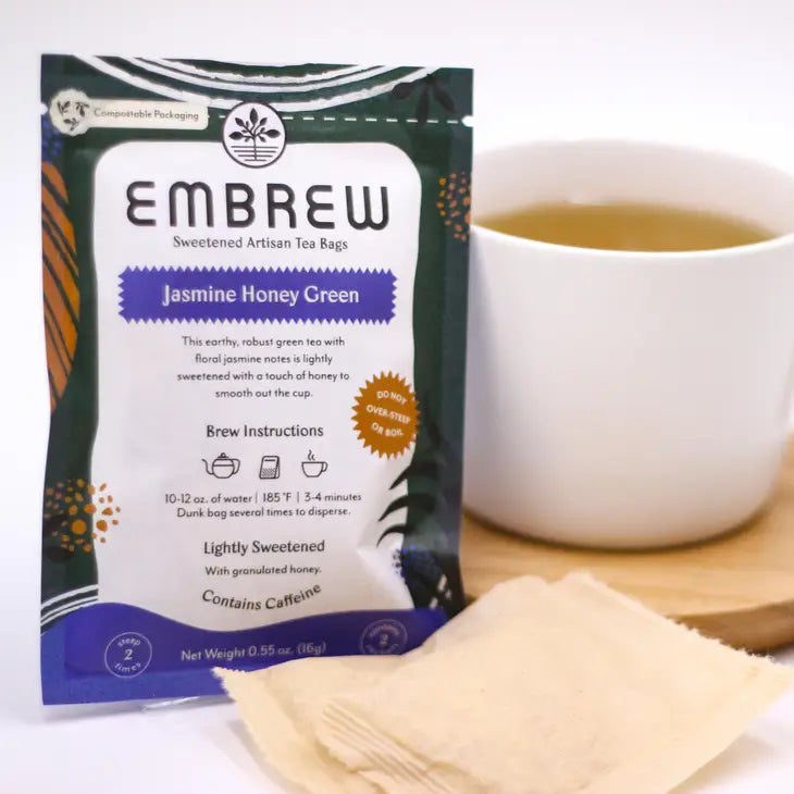Embrew Tea Jasmine Honey Green Sweetened Tea, 2ct Sample