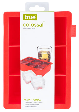 Colossal Cube Ice Tray, Red