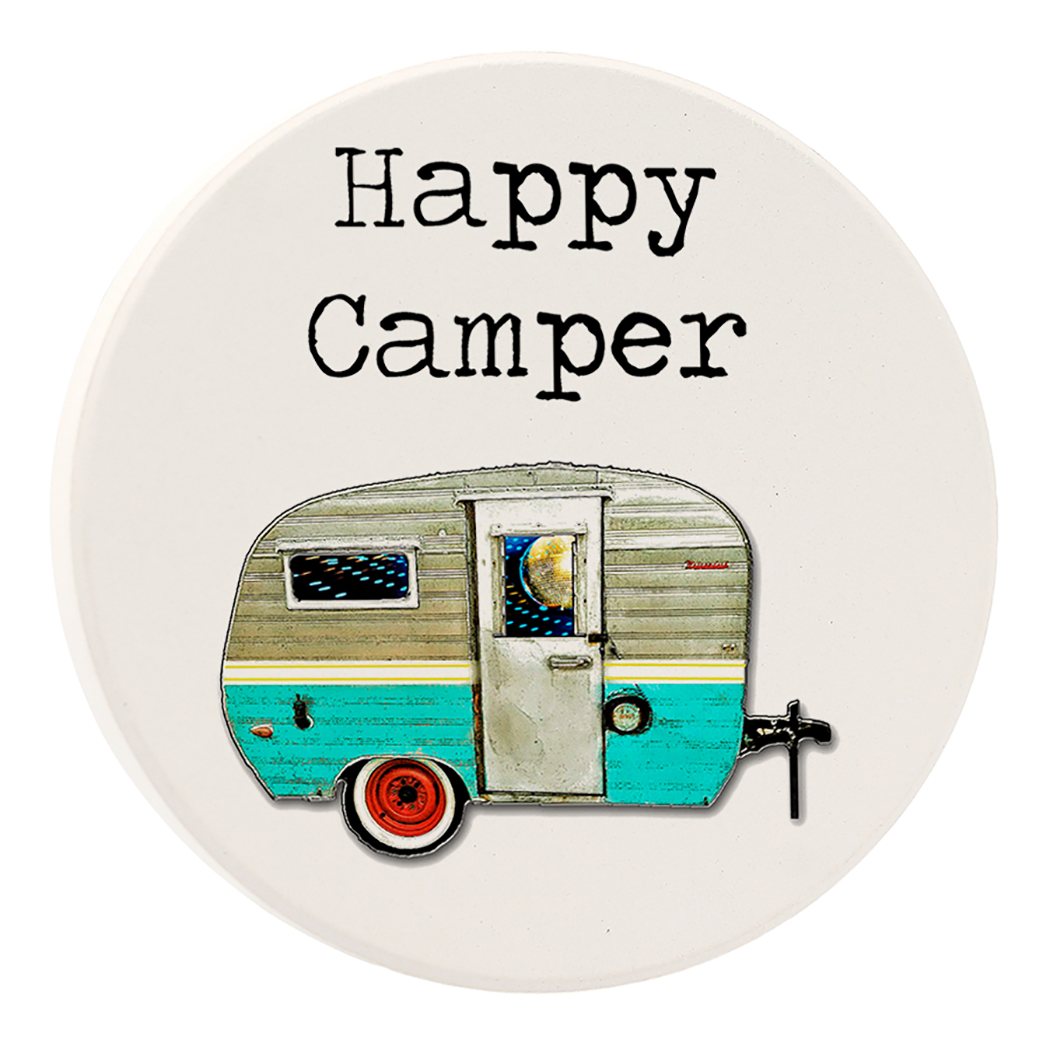 Tipsy Coasters Happy Camper Car Coaster