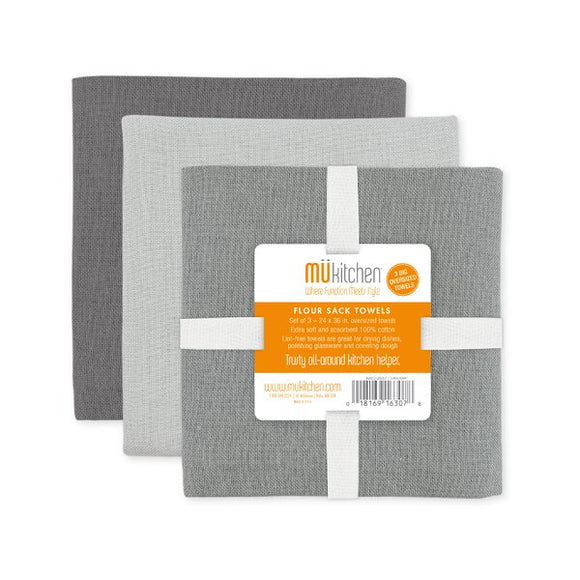 Mu Kitchen Set of 3 Flour Sack Towels