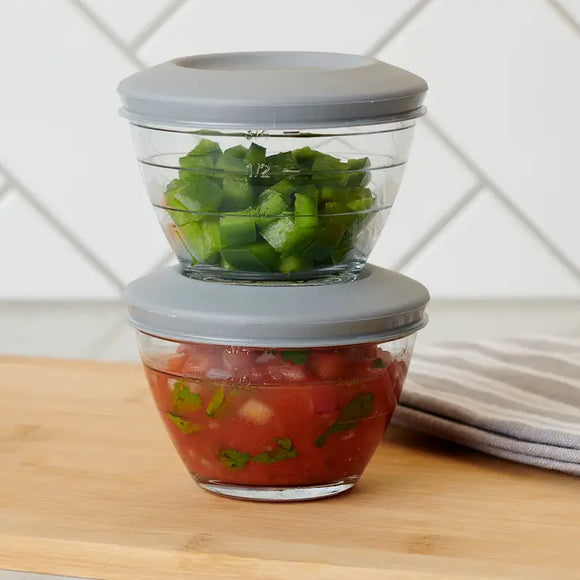 Anchor Hocking 1 Cup 4-In-1 Prep Bowl, Set of 2