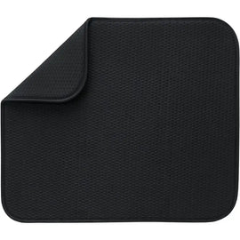 Envision Home Dish Drying Mat, Black, 16x18