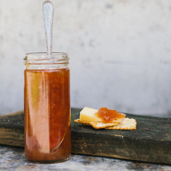 Copper Pot & Wooden Spoon Apple Pie Moonshine Jam