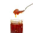 Copper Pot & Wooden Spoon Roasted Red Pepper and Peach Jam