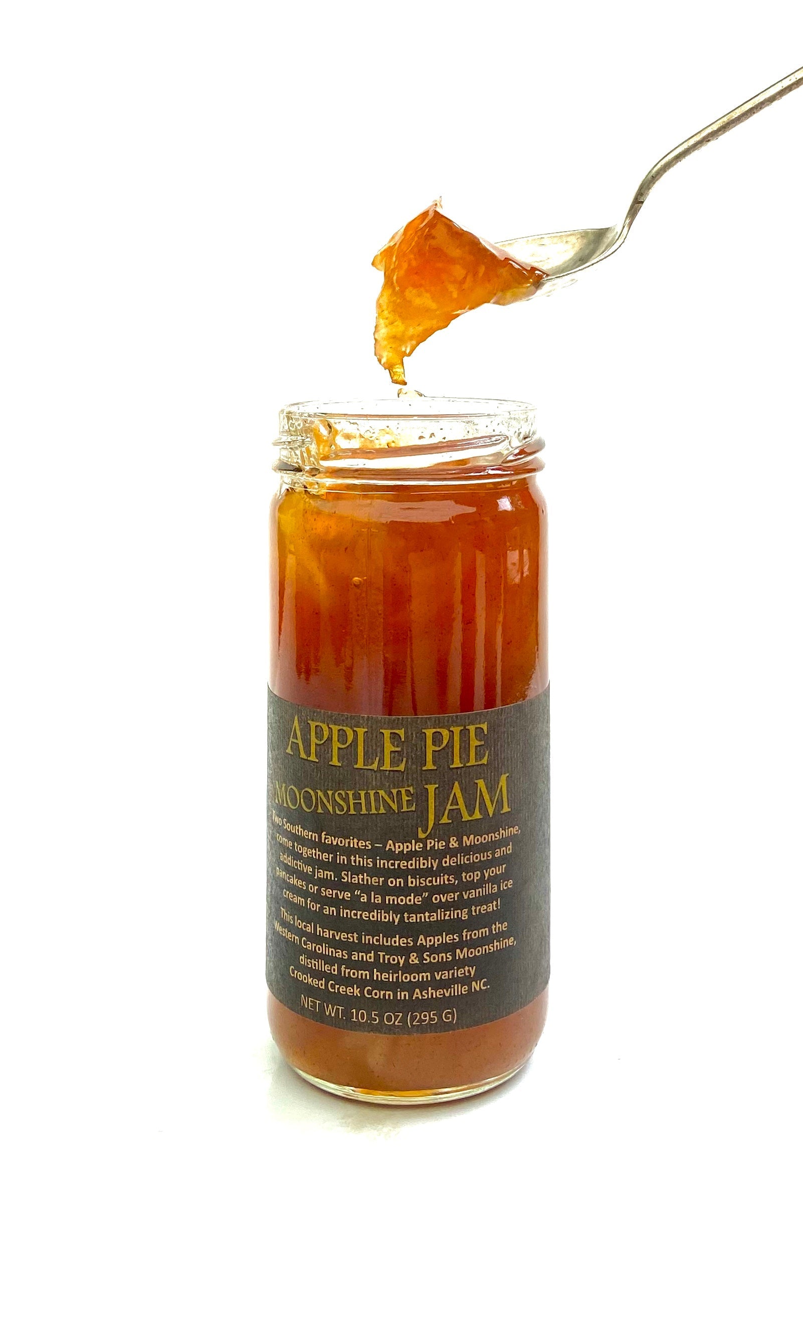 Copper Pot & Wooden Spoon Apple Pie Moonshine Jam