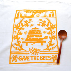Flour Sack Towel: Bees-Yellow