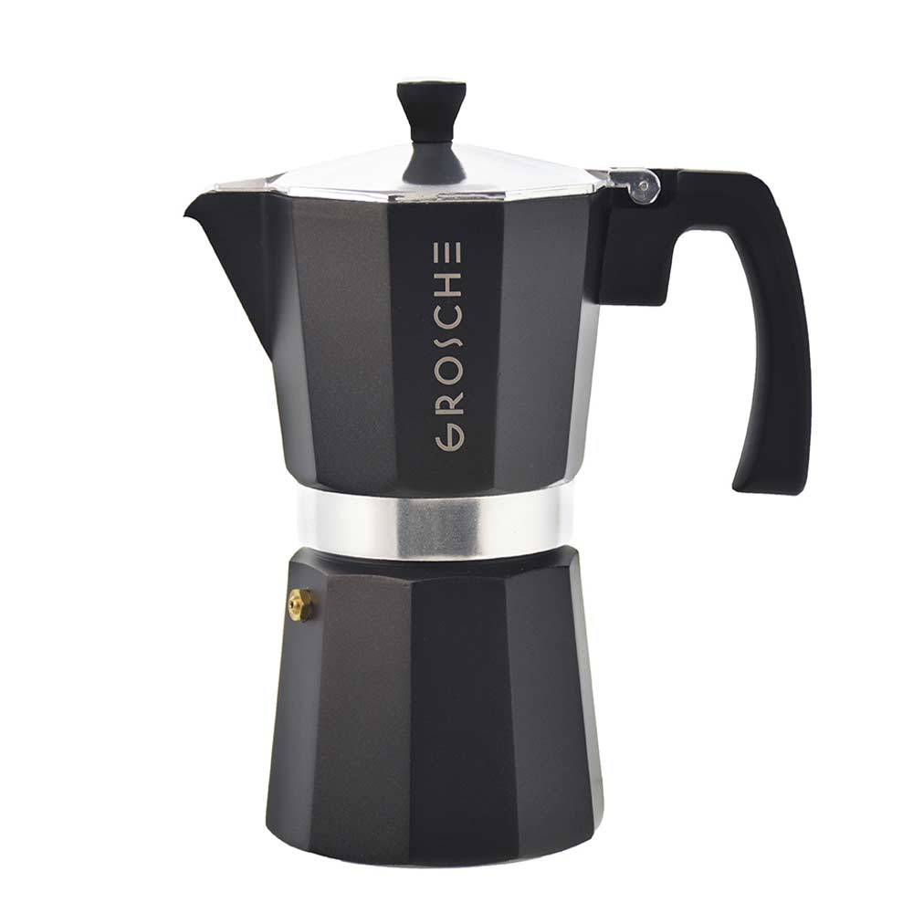 Grosche Milano Stovetop Espresso Coffee Maker, Black, Multiple Sizes
