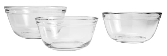 Anchor Hocking Glass Mixing Bowl Set of 3