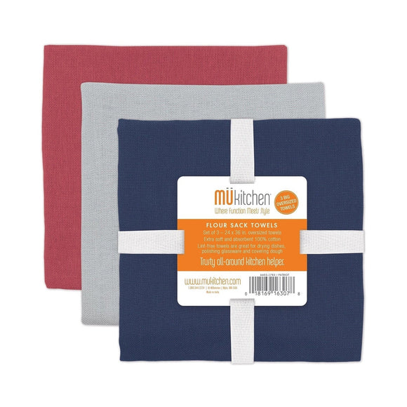 Mu Kitchen Set of 3 Flour Sack Towels