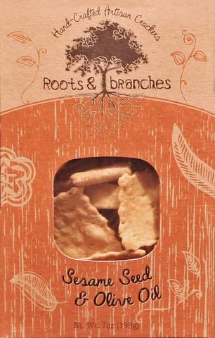 Roots & Branches Artisan Crackers, Sesame Seed & Olive Oil