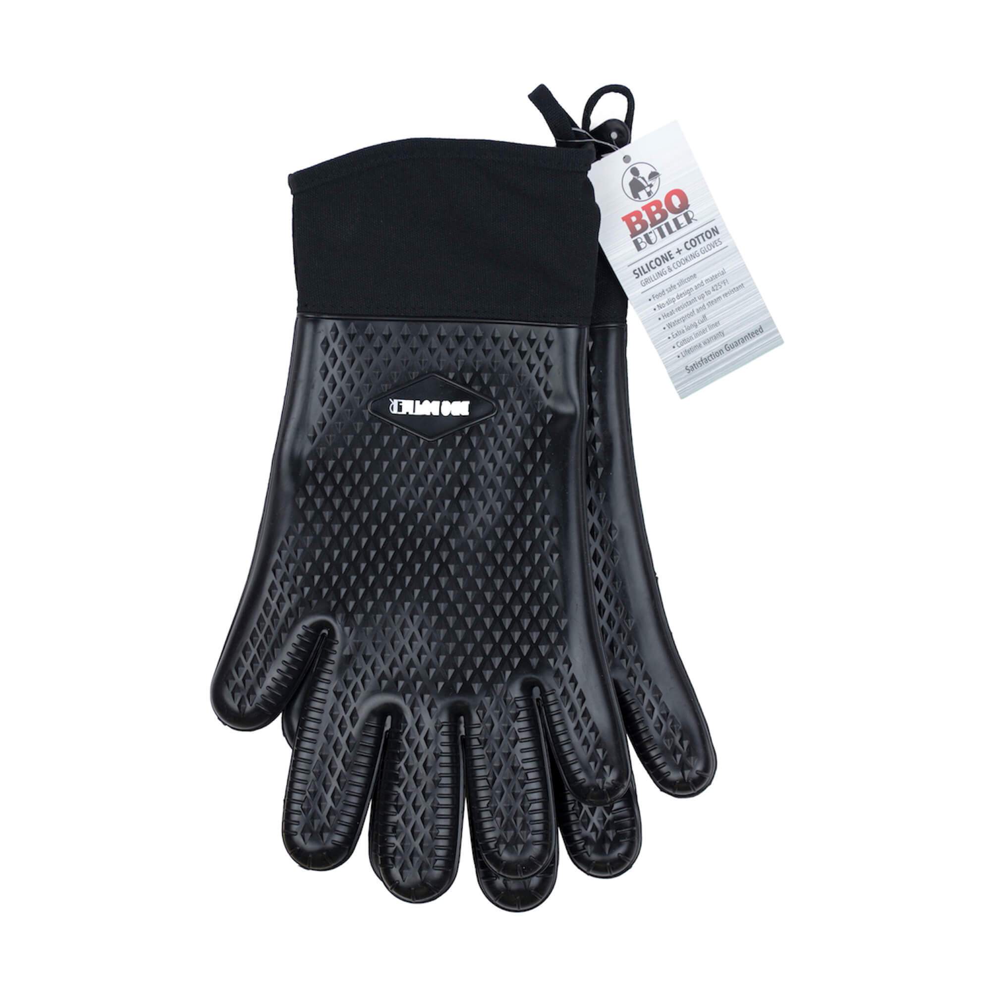 BBQ Butler Cloth Lined Silicone Gloves