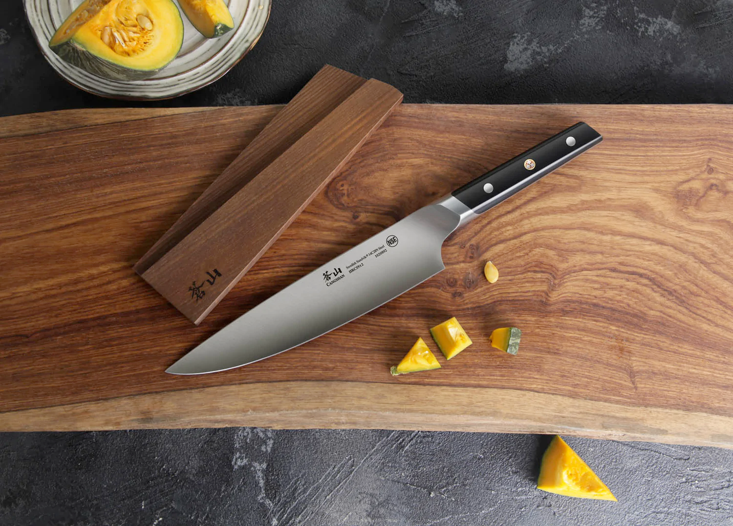 Cangshan OLIV Series 14C28N Steel 8-inch Chef's Knife Review 