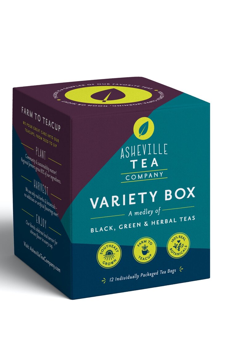 Asheville Tea Variety Box, 12 tea bags