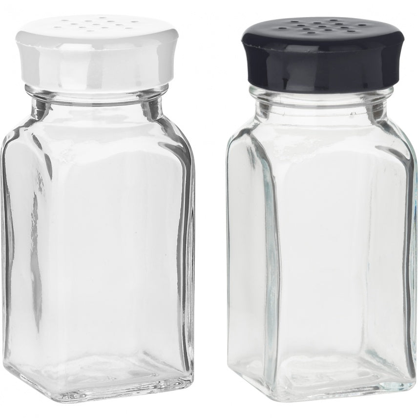Salt/Pepper Shaker Set, White & Black